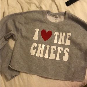 COPY - Custom Kansas City Chiefs crop sweatshirt